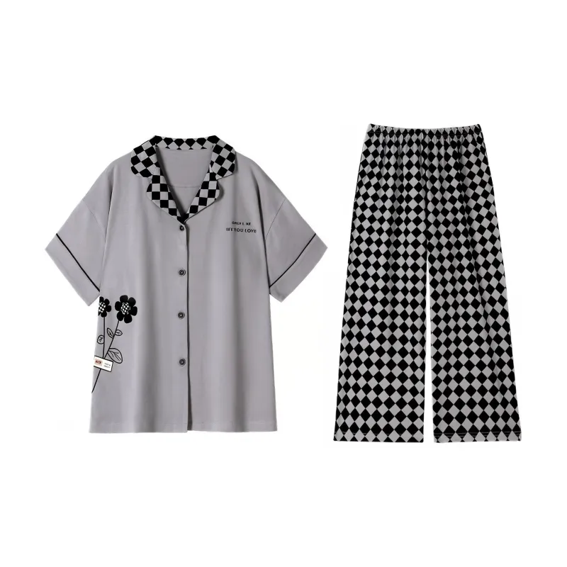Tianmicat Pajama Set Women's Medium Gray-0