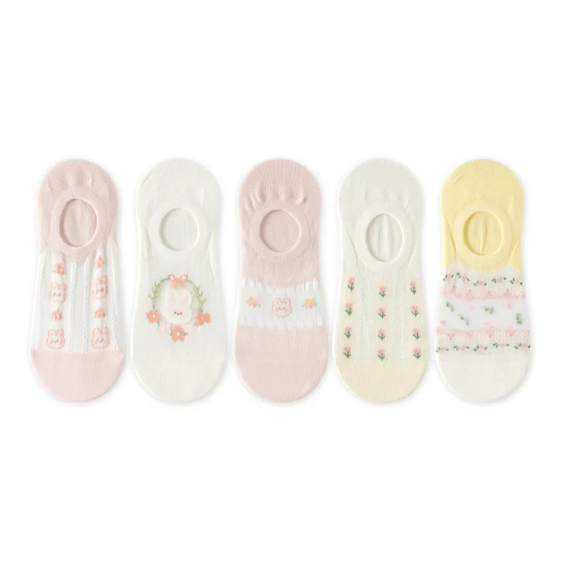 Caramella No Show Socks Women's 5 Pack-10