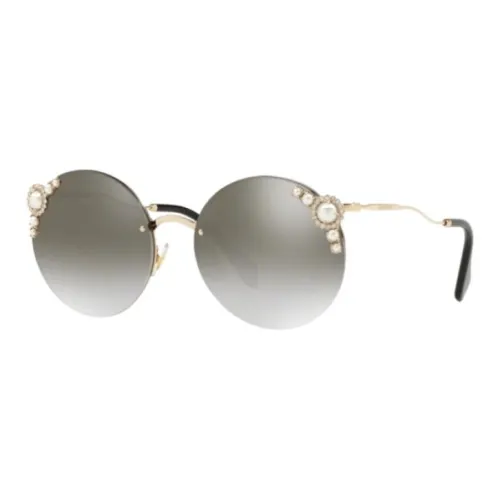 miu ballerina miu ballerina Round Sunglasses Women's Gold