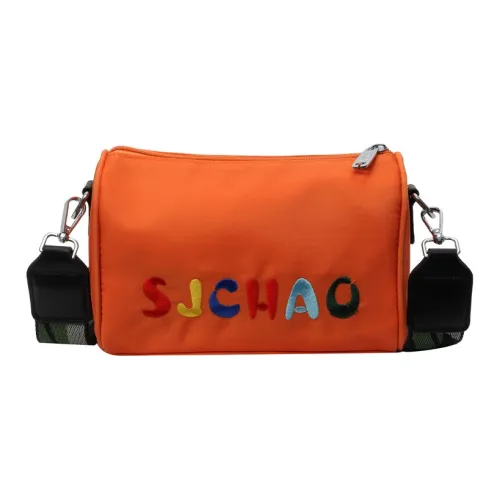 ALOENEY Composite Cloth Crossbody Bag, Shoulder Bag Regular Women's Orange/Collides With Black
