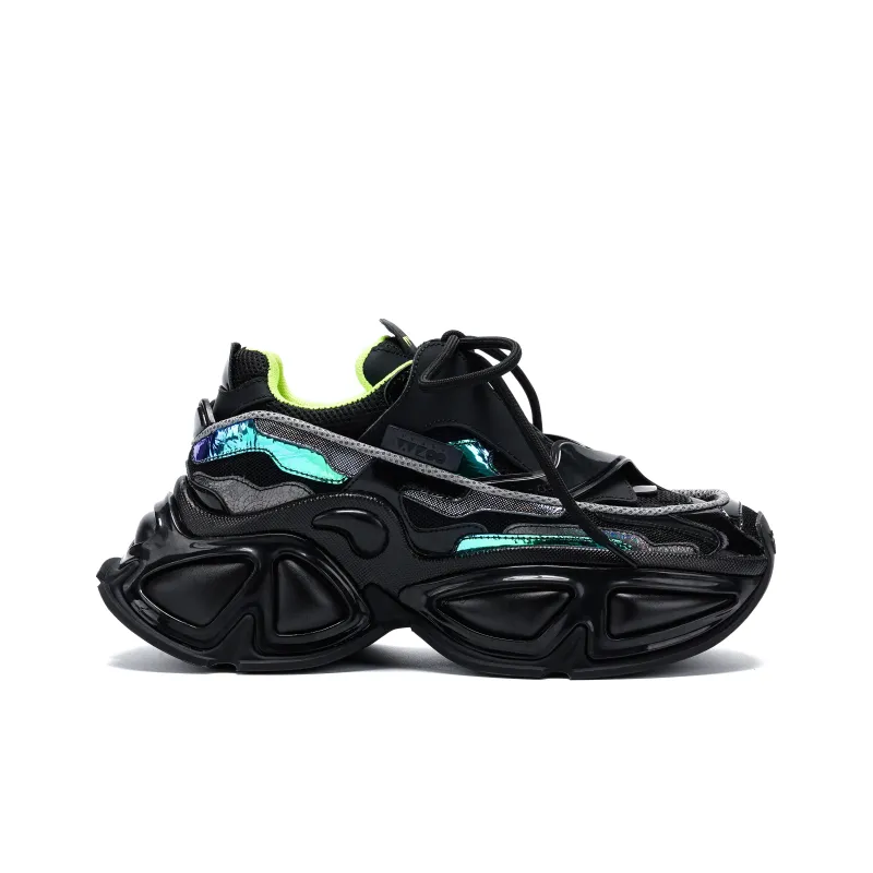 VINYVIOLA Cushioned Wear Resistant Height Increasing Low Top Chunky Sneakers Unisex-6