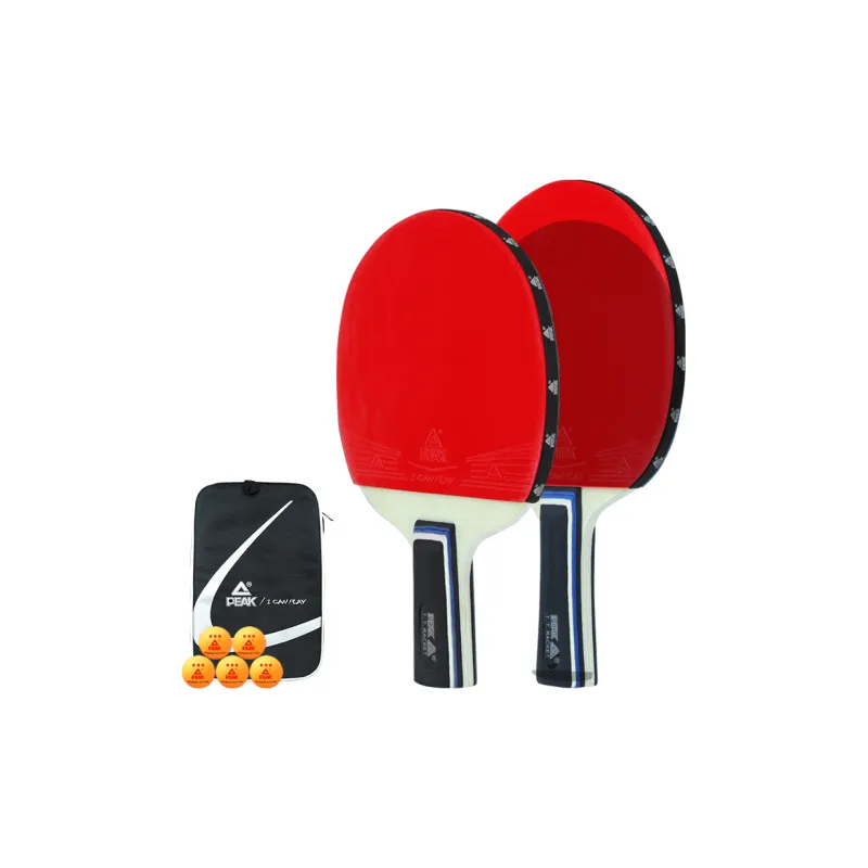 PEAK Ping Pong Paddles Unisex Double Sided Inverted Rubber Solid Wood Base Black Red Double Beat-4