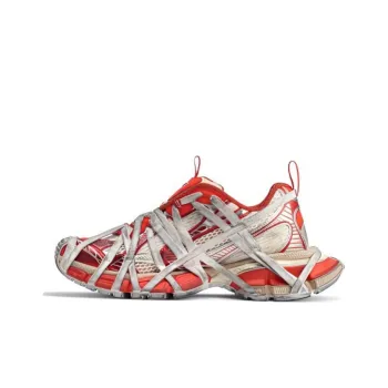 Balenciaga 3XL 24ss Lace Up Style Anti Slip Wear Resistant Low Top Chunky Sneakers Women's Red