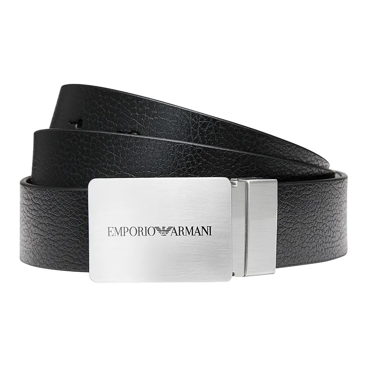 EMPORIO ARMANI Logo Buckled Reversible Belt-2