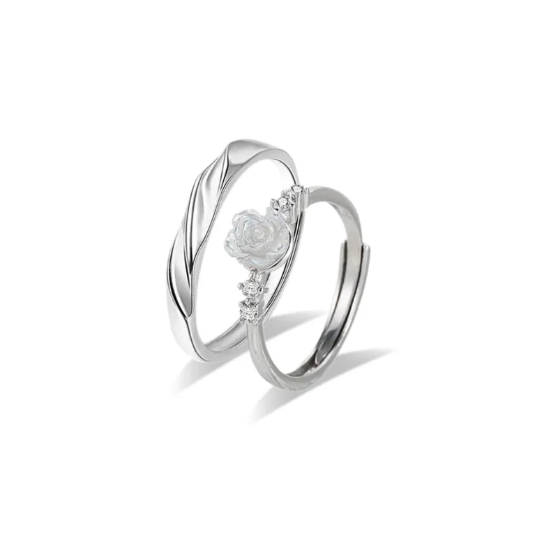 RINGLOVE Zircon Rings Unisex Silver-15