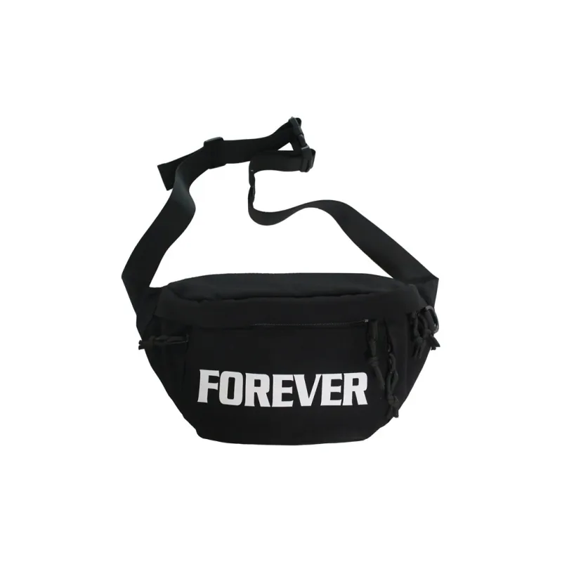GEERDUN Nylon Fanny Pack, Crossbody Bag, Shoulder Bag Regular Unisex White/Black-2