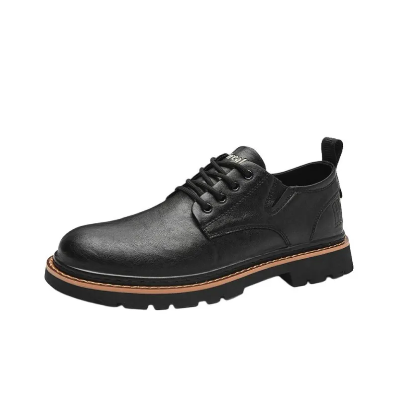 HLA Men's Casual Shoes Men Low Top Black-0
