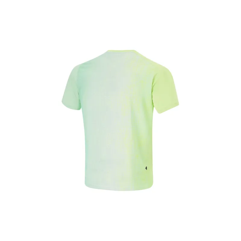 LiNing T Shirt Men's Cooling Green Fluorescent Yellow Green Full Bottom Print-1