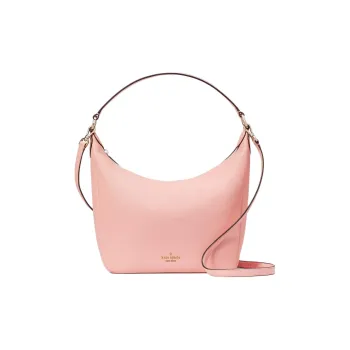 Kate Spade Leila Litchi Grain Leather Vagabond Bag Portable Crossbody Bag Shoulder Bag Women's Rose