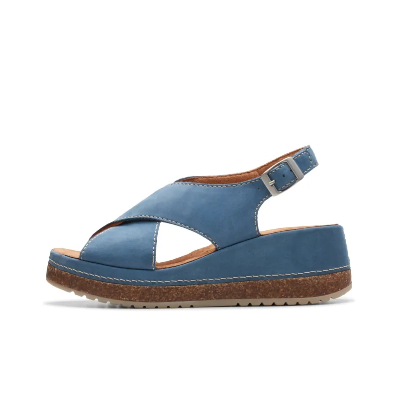 Clarks Beach Sandals Women's Blue-0