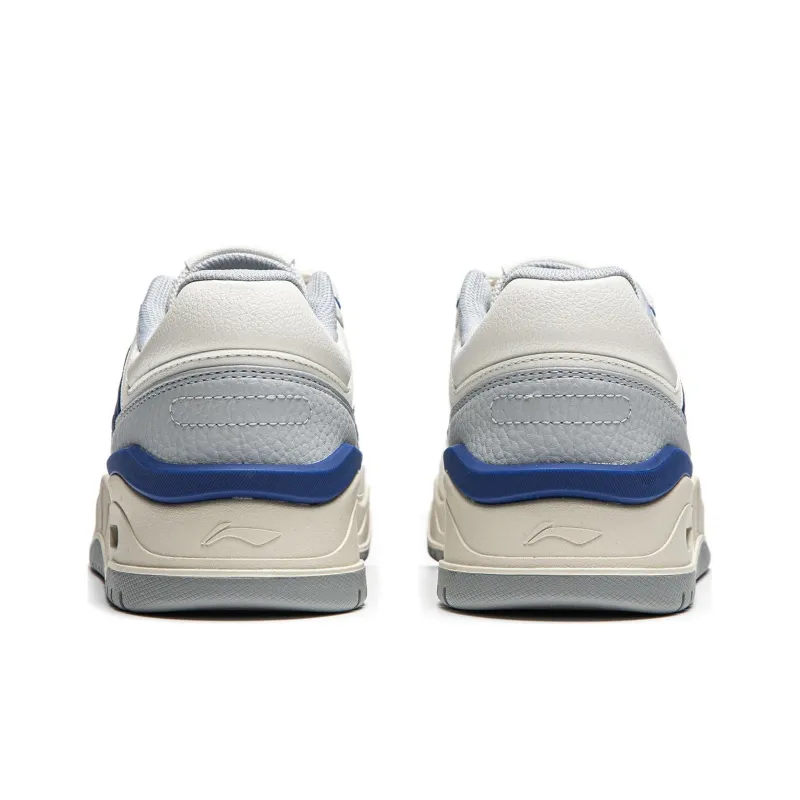 LiNing Moon White 2.0 Slip Resistant, Abrasion Resistant, Breathable Low Top Skateboard Shoes Women's White Blue-3
