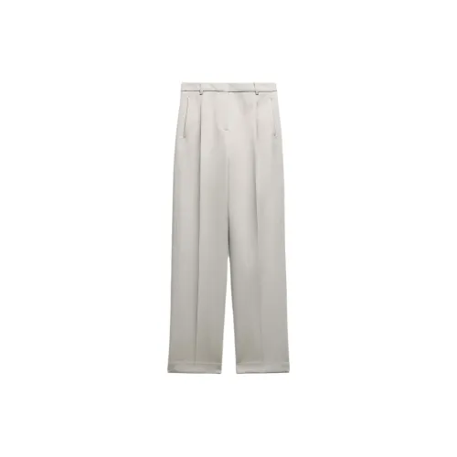 ZARA Suit Trousers Women's Light Gray