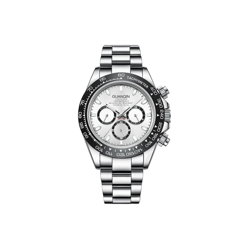 GUANQIN GUANQIN GJ16302 Mechanical Movement Stainless Steel Watchband Watch Men's Watches Black Dial-4