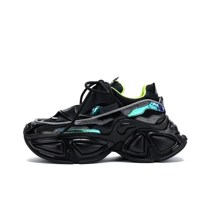 VINYVIOLA Cushioned Wear Resistant Height Increasing Low Top Chunky Sneakers Unisex-5