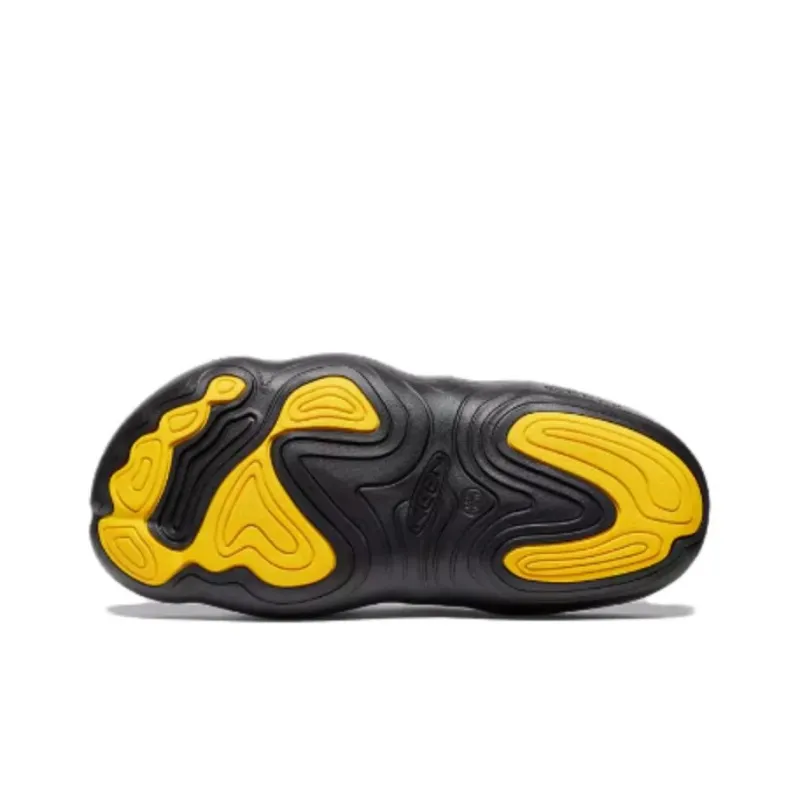 KEEN YOGEEZ Rubber Sole Slip Resistant Quick Dry Closed Toe Slippers Unisex Black Yellow-3