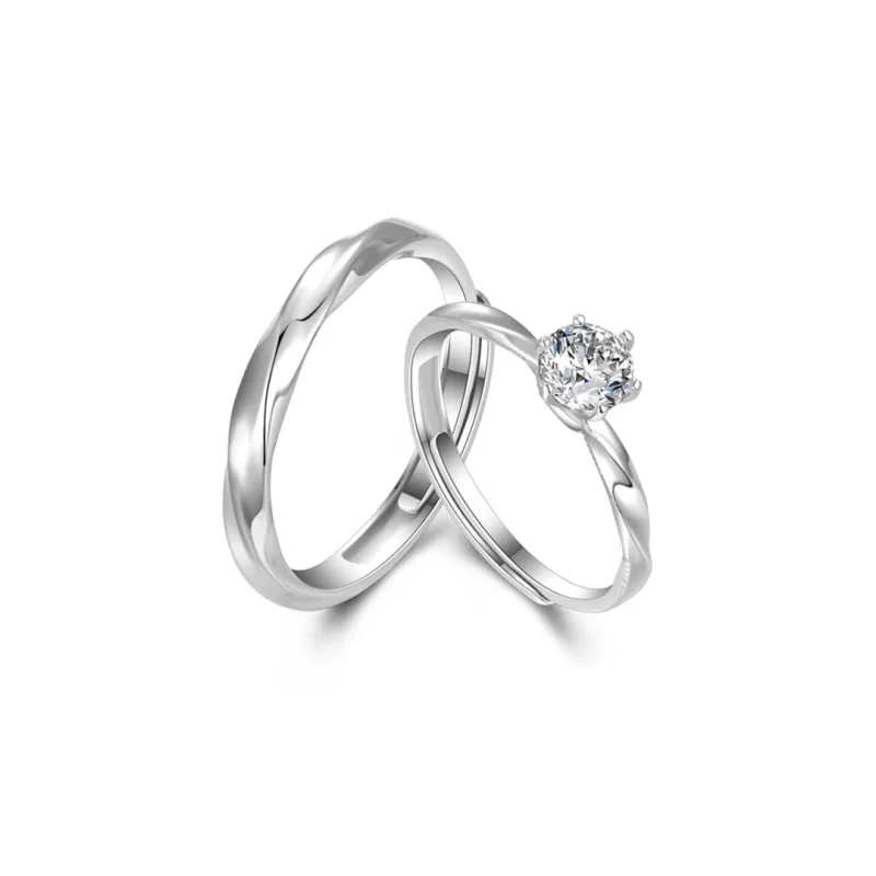 RINGLOVE Zircon Rings Unisex Silver-4