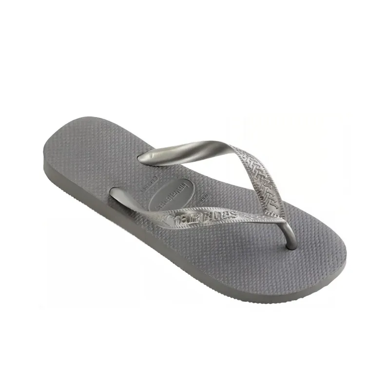 Havaianas Rubber Sole Quick Dry Flip Flops Women's Gray Silver-2