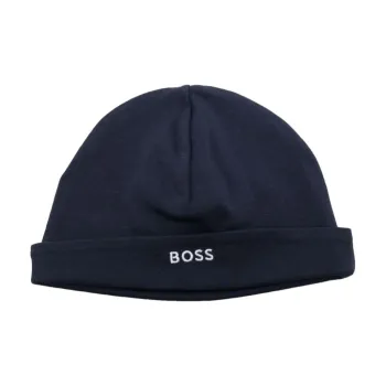 BOSS Logo-embroidered Jersey Beanie