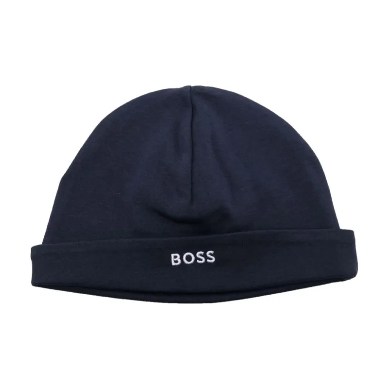 BOSS Logo-embroidered Jersey Beanie-0