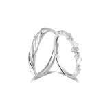 Butterfly Love Dream Dance Ring 1 Pair (925 Sterling Silver)