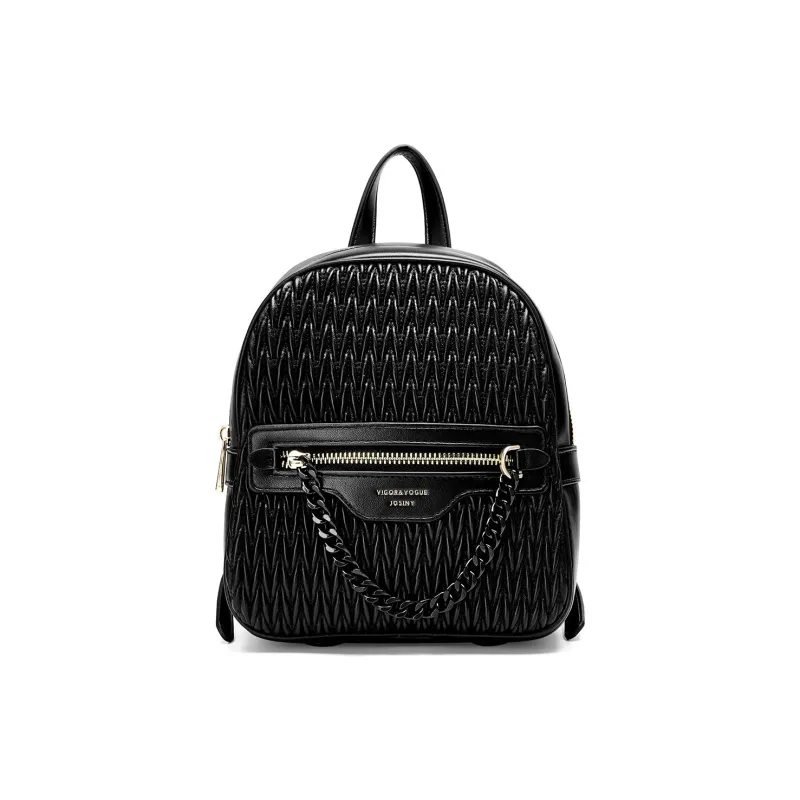 JOSINY PU Travel Bags Backpack Regular Women's Black/Ecru-0
