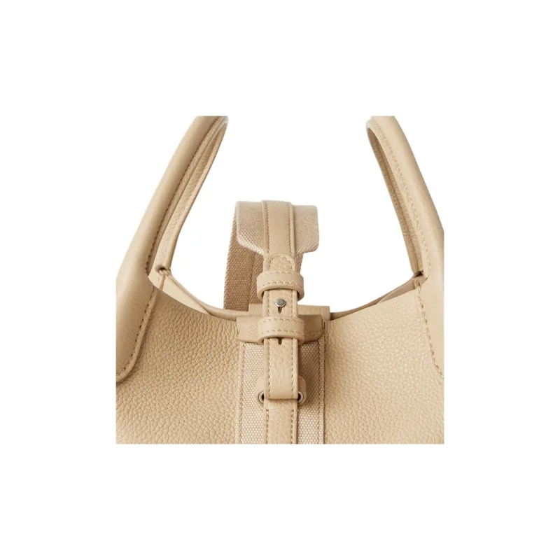 Loro Piana Calfskin Bucket Bag, Handbag, Shoulder Bag, Crossbody Bag Trumpets Women's Light Brown-2