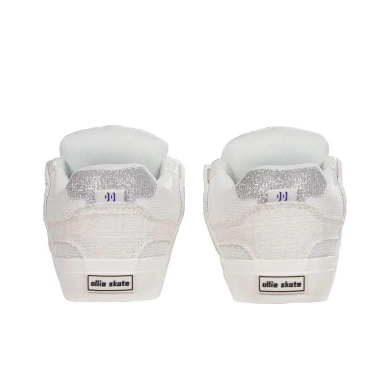 Ollieskate Slip Resistant Low Top Casual Shoes Unisex White-4