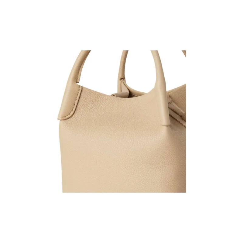 Loro Piana Calfskin Bucket Bag, Handbag, Shoulder Bag, Crossbody Bag Trumpets Women's Light Brown-5