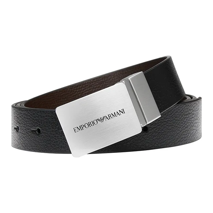 EMPORIO ARMANI Logo Buckled Reversible Belt-3