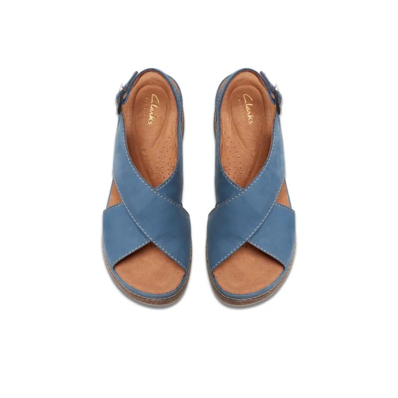 Clarks Beach Sandals Women's Blue-2