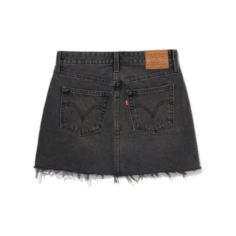 Levi's Denim Short Skirts Women's Black-1