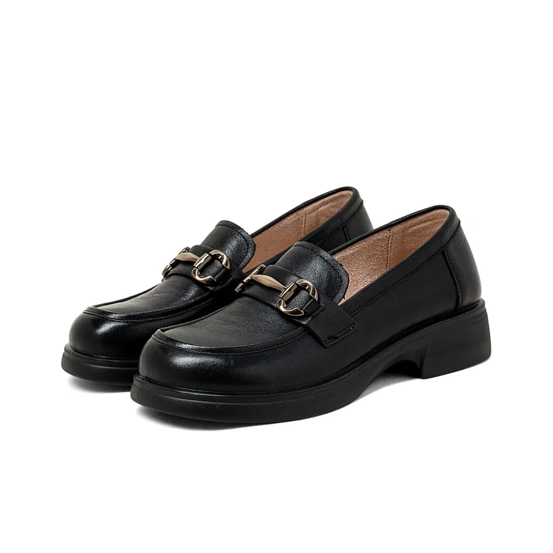 COMELY Loafers Women's Black/Light Brown/Ecru-1