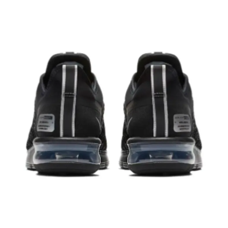 Nike Air Max Sequent Durable Breathable Low Top Running Shoes Women's Black-4
