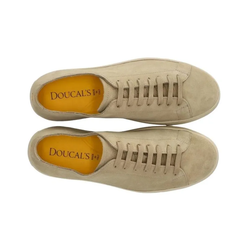 DOUCAL'S Logo Debossed Round Toe Sneakers-3