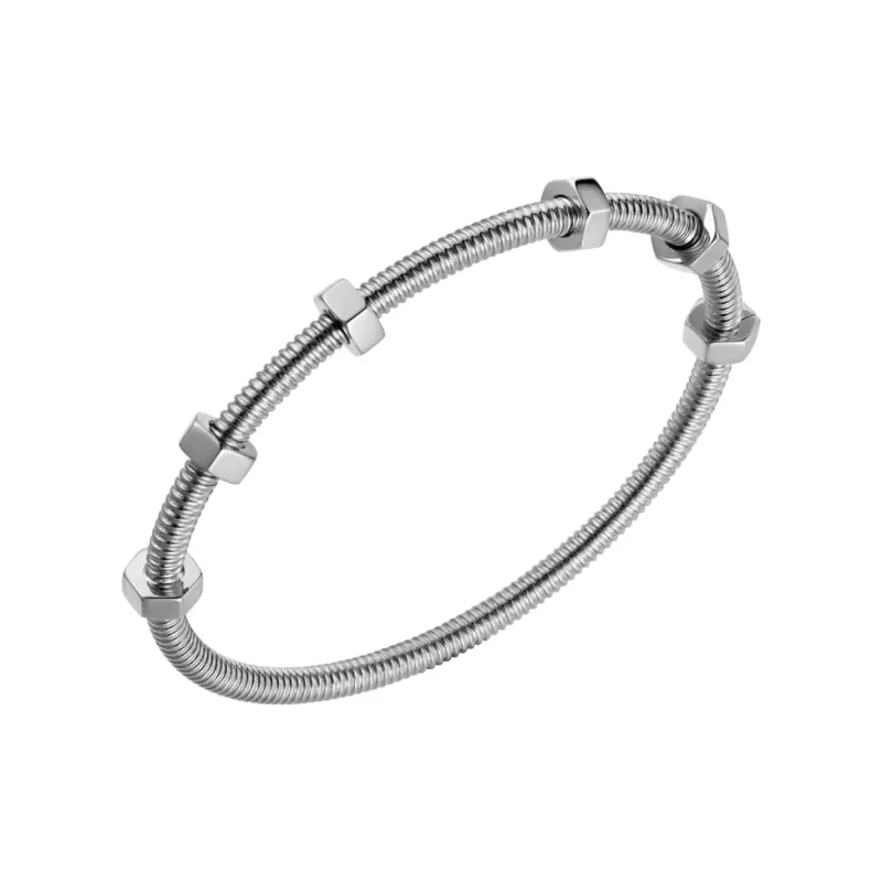 CARTIER 18K White Gold Bangles Unisex-1