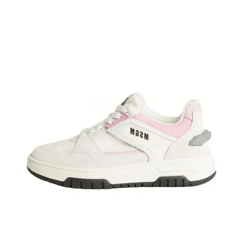 MSGM Logo-print Leather Sneakers