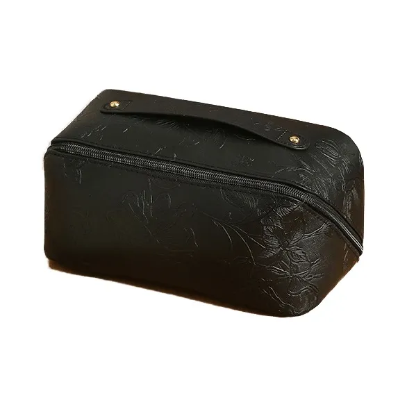 ALOENEY PU Makeup Bag Regular Women's White, Black, Brown-4