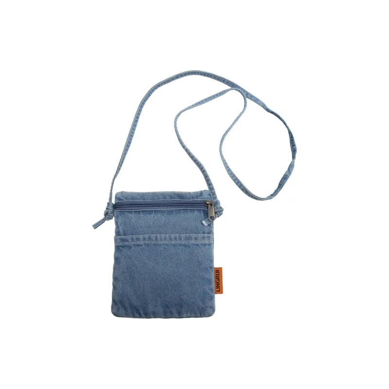 BALANG Denim Backpack Crossbody Bag Shoulder Bag Women's Light Blue & Color/Dark Blue & Color/Light Blue Solid Color-4