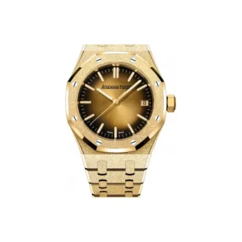 AUDEMARS PIGUET Automatic Mechanical Movement Women's Watch 37mm Gold Dial 18K Gold Watch Case 18K Gold Strap