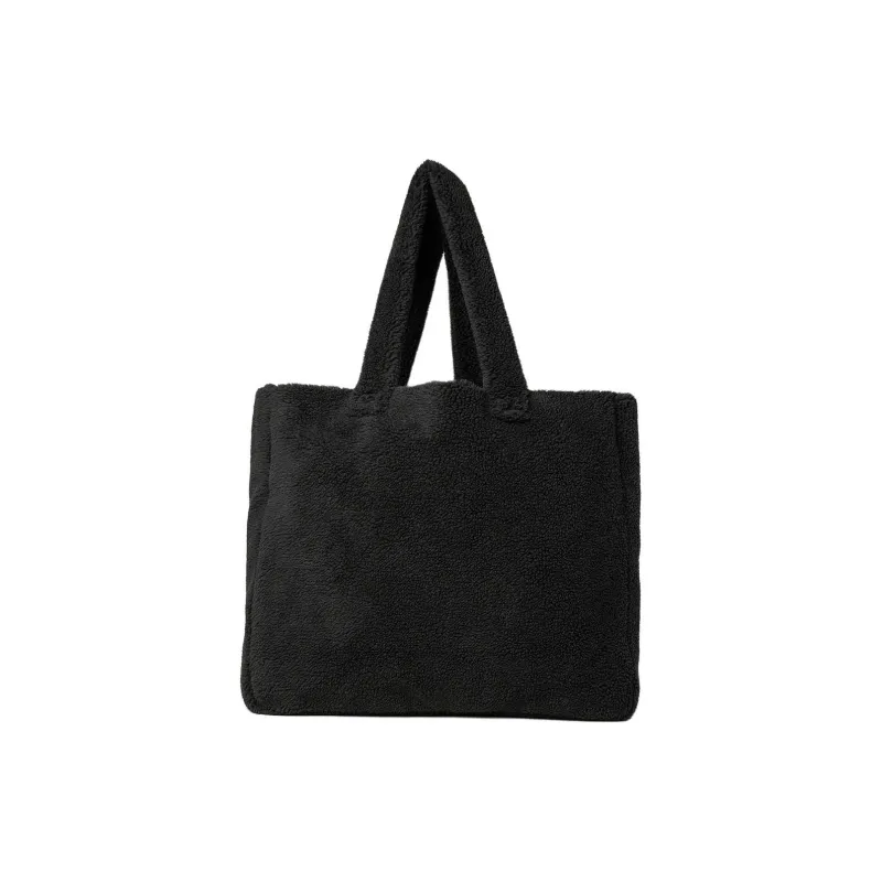 Alo Yoga Faux Fur Tote Bag, Shopping Bag, Handbag Unisex Black-1