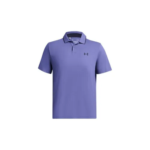 Under Armour Drive Chill Polo Shirts Men Carbon Blue