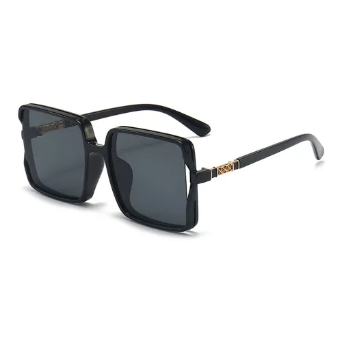 rectangle-frame tinted-lens sunglasses