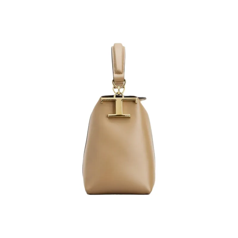 TOD'S Leather Messenger Bag Tote Bag Shopping Bag Shoulder Bag Crossbody Bag Handbag Extra Small Unisex Beige Yellow-2
