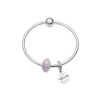 Pandora 925 Sterling Silver Bangles Women's Pink