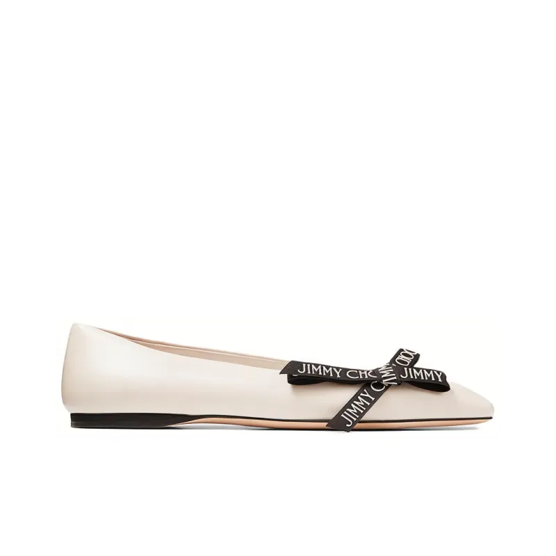 Jimmy Choo Veda Logo-bow Ballerina Pumps-1