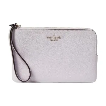 Kate Spade Litchi Grain Leather Wallets Clutches Women's Lilac Moonlight