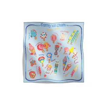 HERMES Silk Scarves Women's Blue