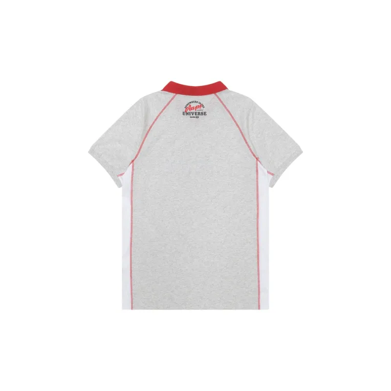 Aape Logo print V neck T shirt-1