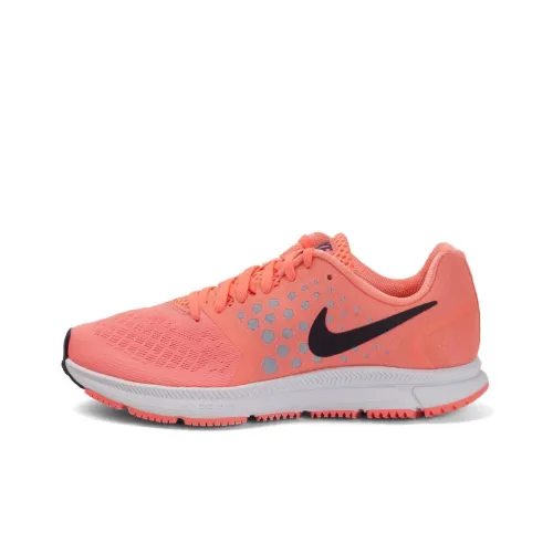 nike Christmas Zoom Span 1 Cushioning Wear Resistant Low Top Running Shoes Women's Pink White