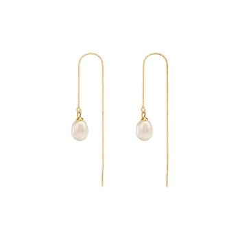 NATURALLYJOJO S925 Silver Freshwater Pearl Drop Earrings Women's